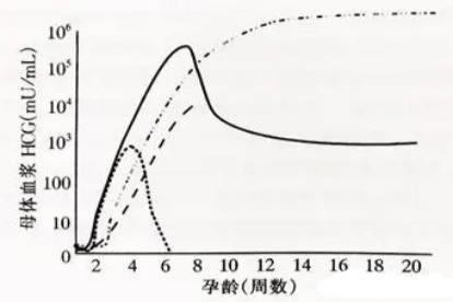 整个孕期hcg变化曲线图(正常妊娠hcg和孕酮的参考图)