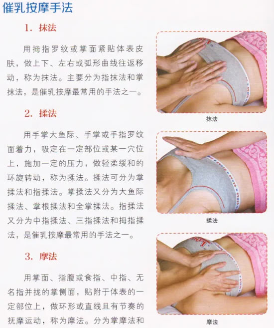 月子催乳按摩手法步骤图解(月子期间看奶水不足的方法)