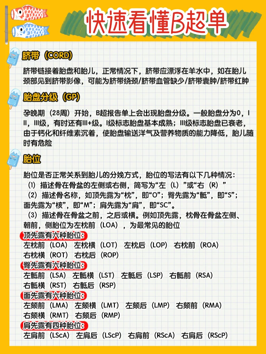 孕期产检时间表&教你看懂B超单｜准妈妈必读